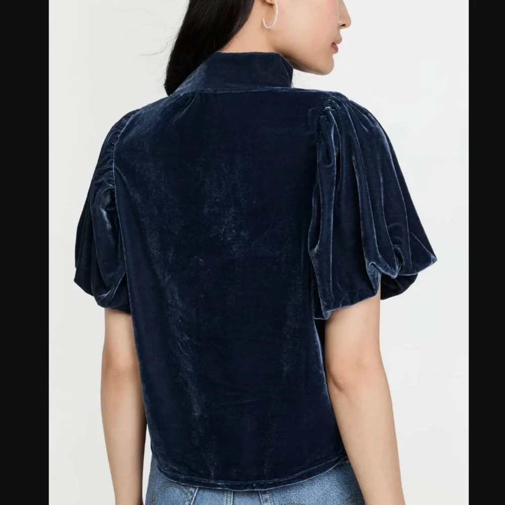 Free People Claudia Velvet Mock Neck Top‎